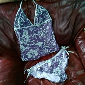 Pretty lavender/mint tankini set size L/XL